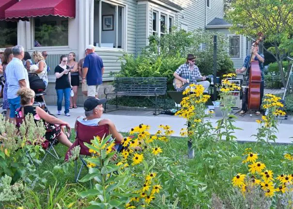 People listening to music on a Summer evening in Vermilion